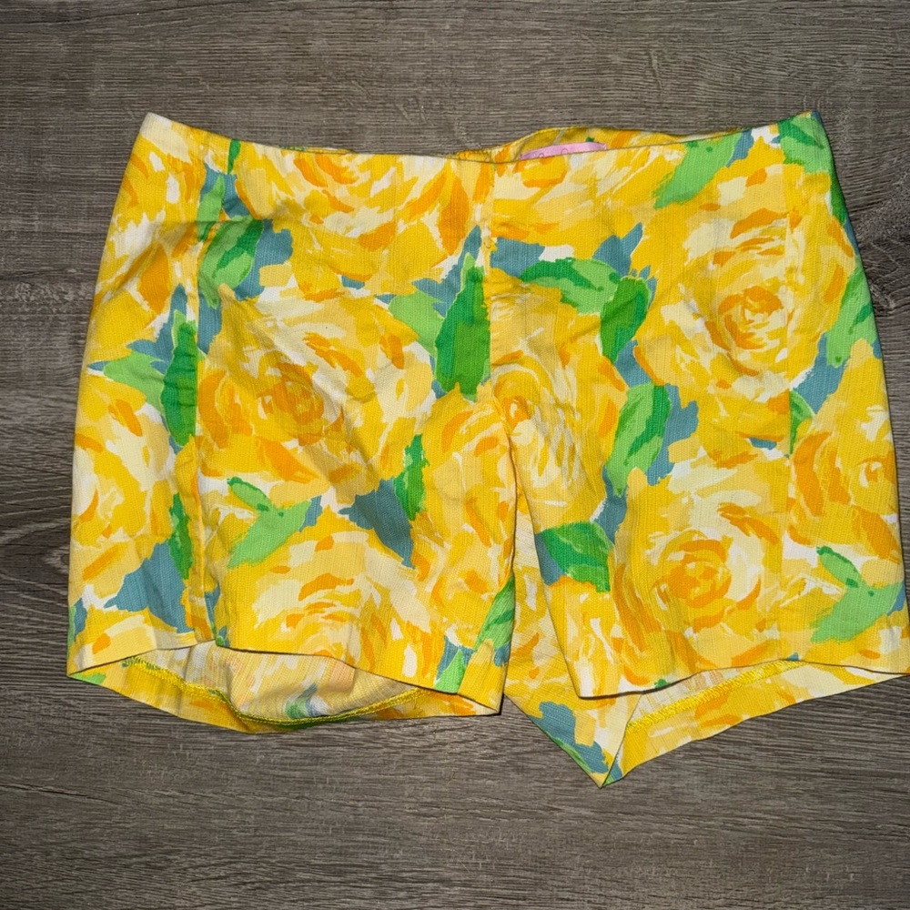 Lilly Pulitzer High Waist Yellow and Green Shorts